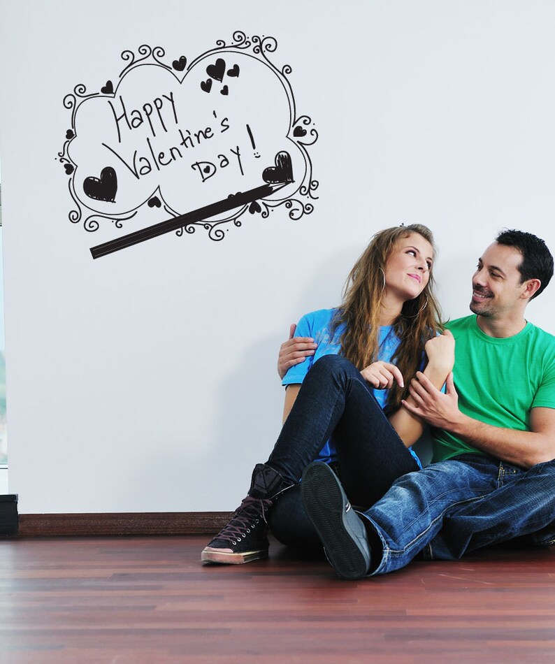 Vinyl Wall Decal Sticker Valentines Sketch 1045m image 4