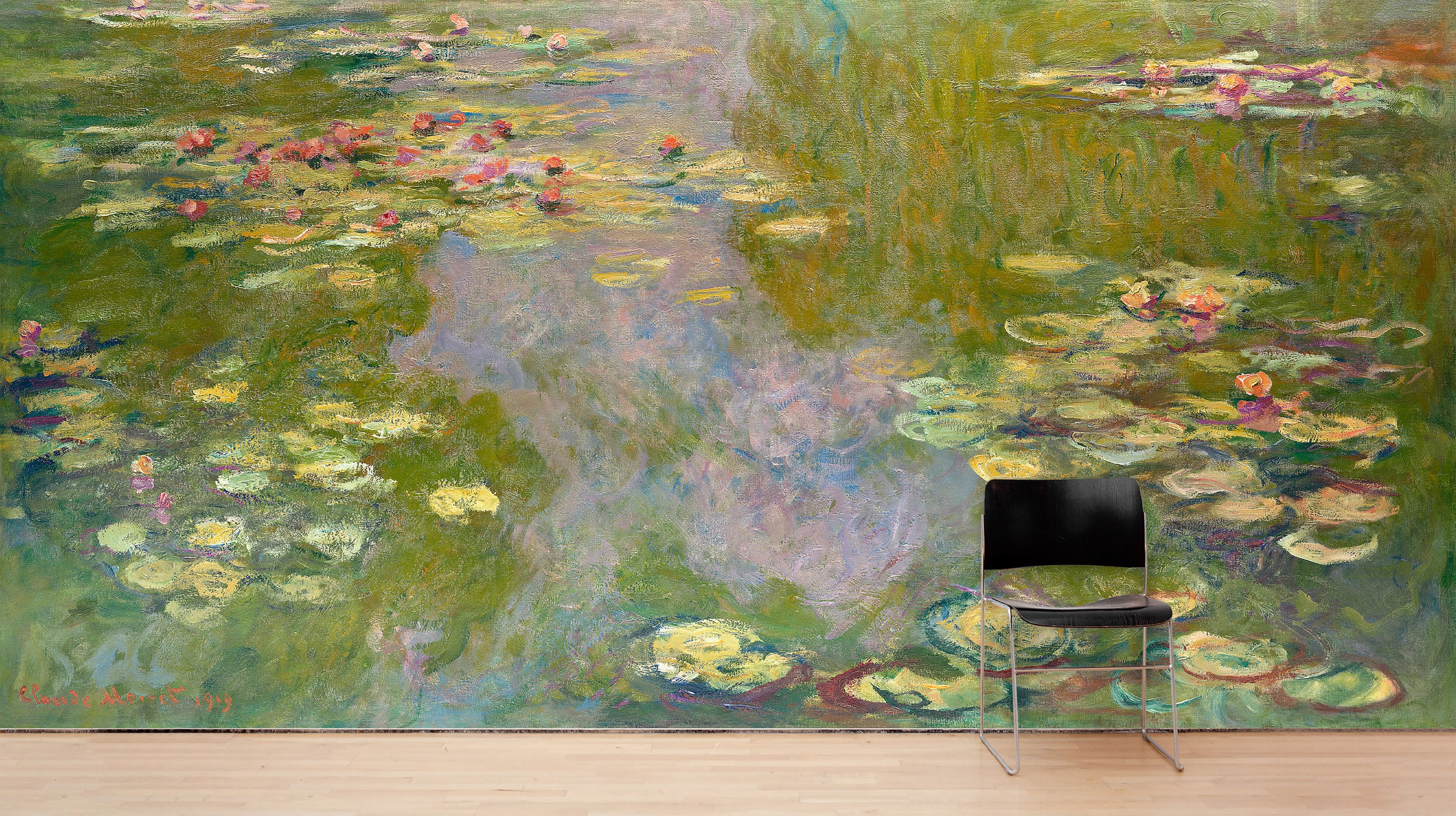 Monet Painting Water Lilies From 1919 Peel And Stick Etsy 日本