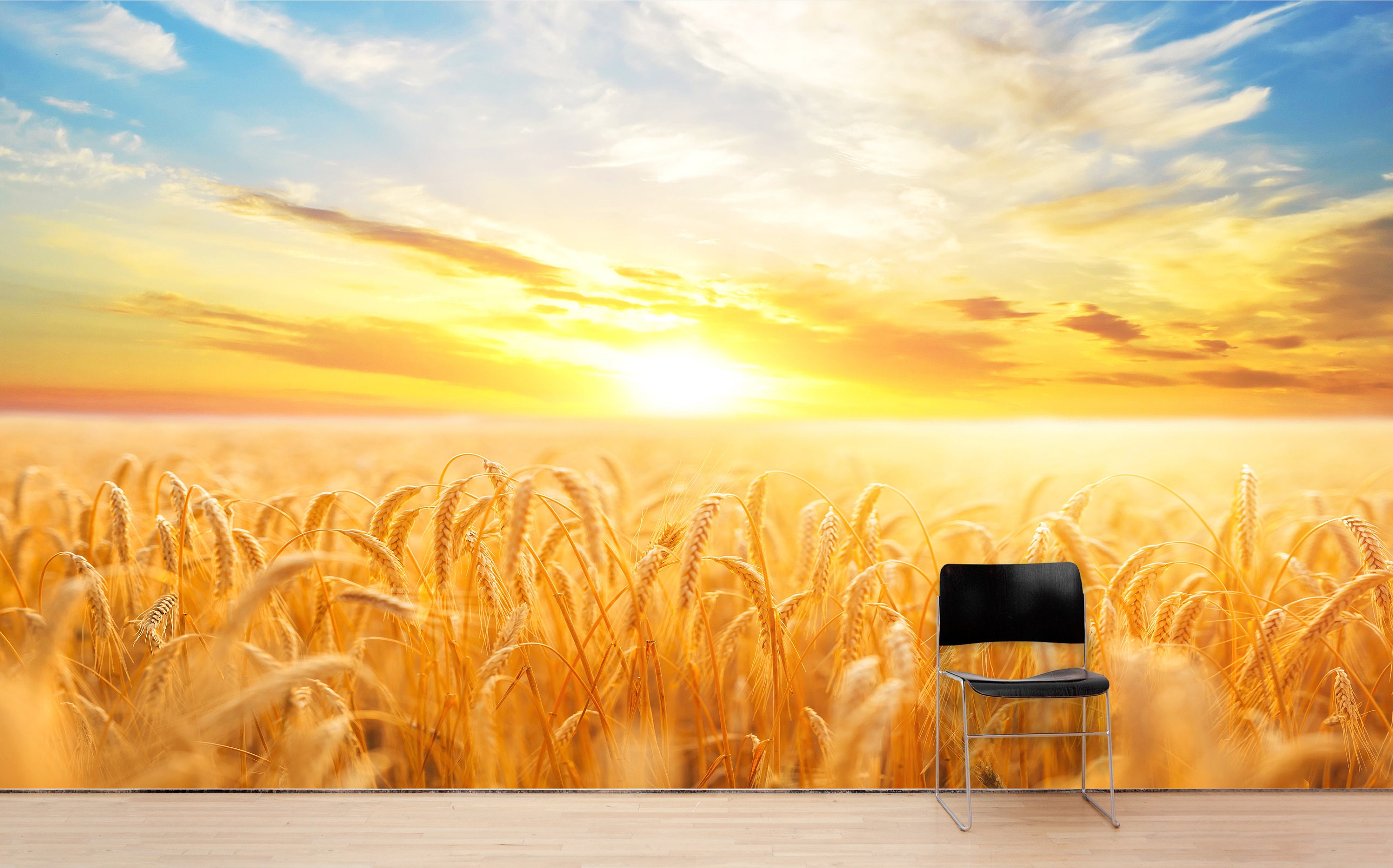 Gold Wheat Wallpaper - Etsy, image size:3000x1870