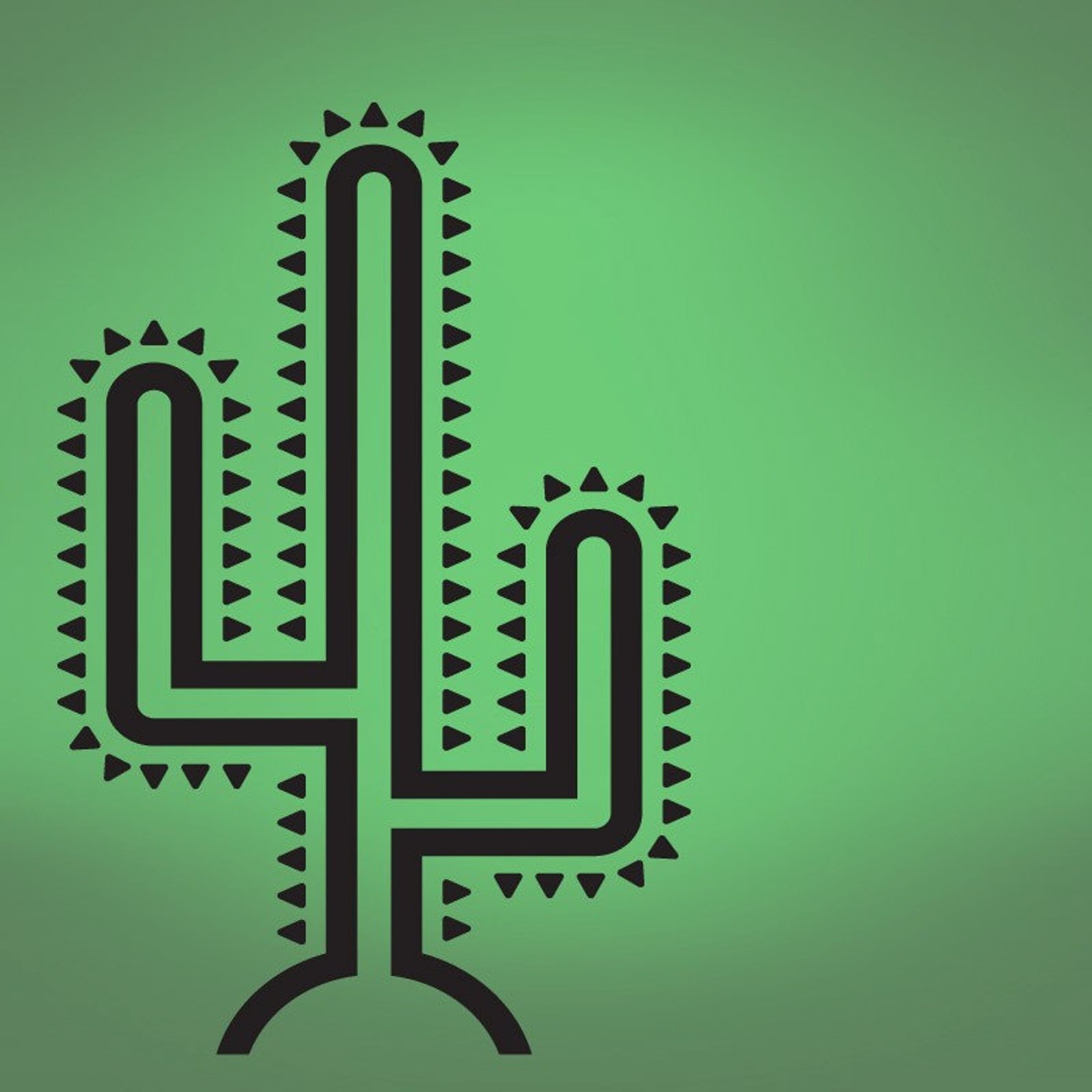 Vinyl Wall Decal Sticker Modern Cactus 738 Etsy