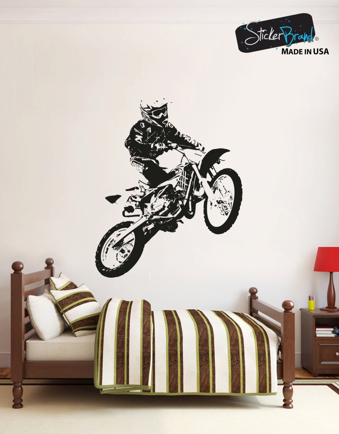 Motocross Stunt Rider Sticker for Sale by anandariki