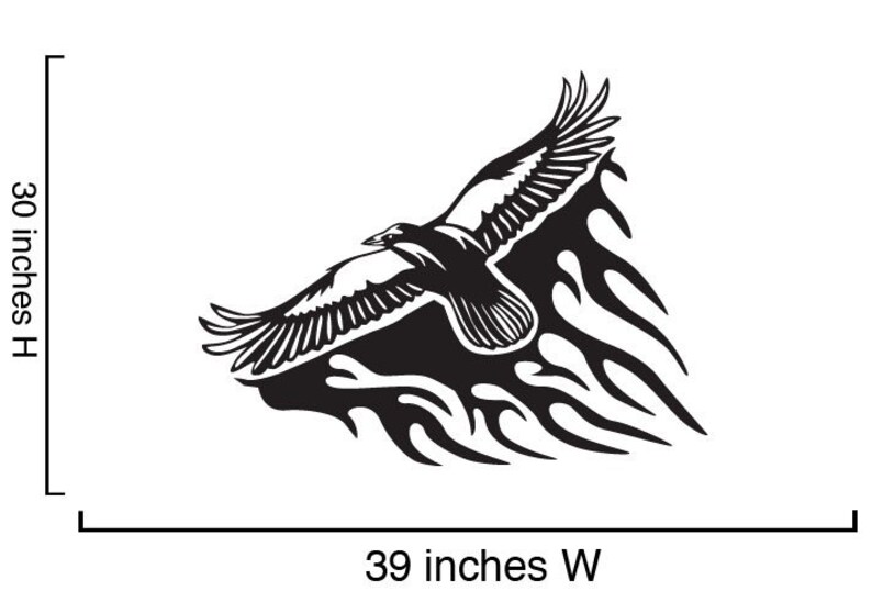 Vinyl Wall Decal Sticker Eagle Tribal 588 Etsy