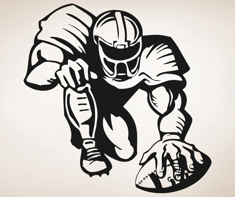 Vinyl Wall Decal Sticker Football Player Design 5087m