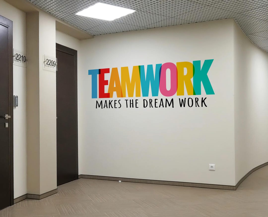 Teamwork Makes the Dream Work Quote Wall Decal – Motivational Office ...
