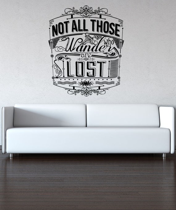 Vinyl Wall Decal Sticker Wanderers Quote 5158m | Etsy