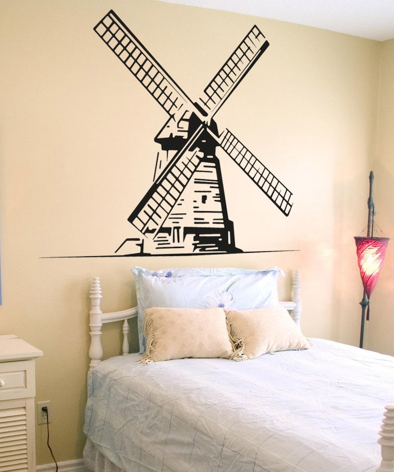 Vinyl Wall Art Decal Sticker Windmill 1531m Etsy