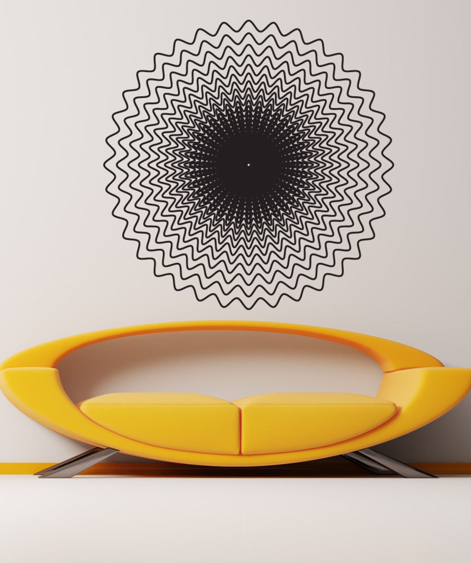 Vinyl Wall Art Decal Sticker Optical Illusion Circle Osdc770s Etsy