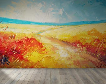 Abstract Coastal Beach Dune Wall Mural Peel and Stick Wallpaper for Living Room, Bedroom, Bathroom, Beach House, Coastal Decor. #7078