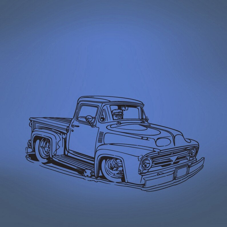 Vinyl Wall Decal Sticker Hot Rod Truck