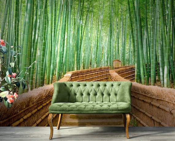 Japanese Bamboo Forest Wallpaper Peel and Stick Wall Mural. Peaceful,  Serenity, Zen Background Wallpaper. Japan Theme Wall Decor. 6043 