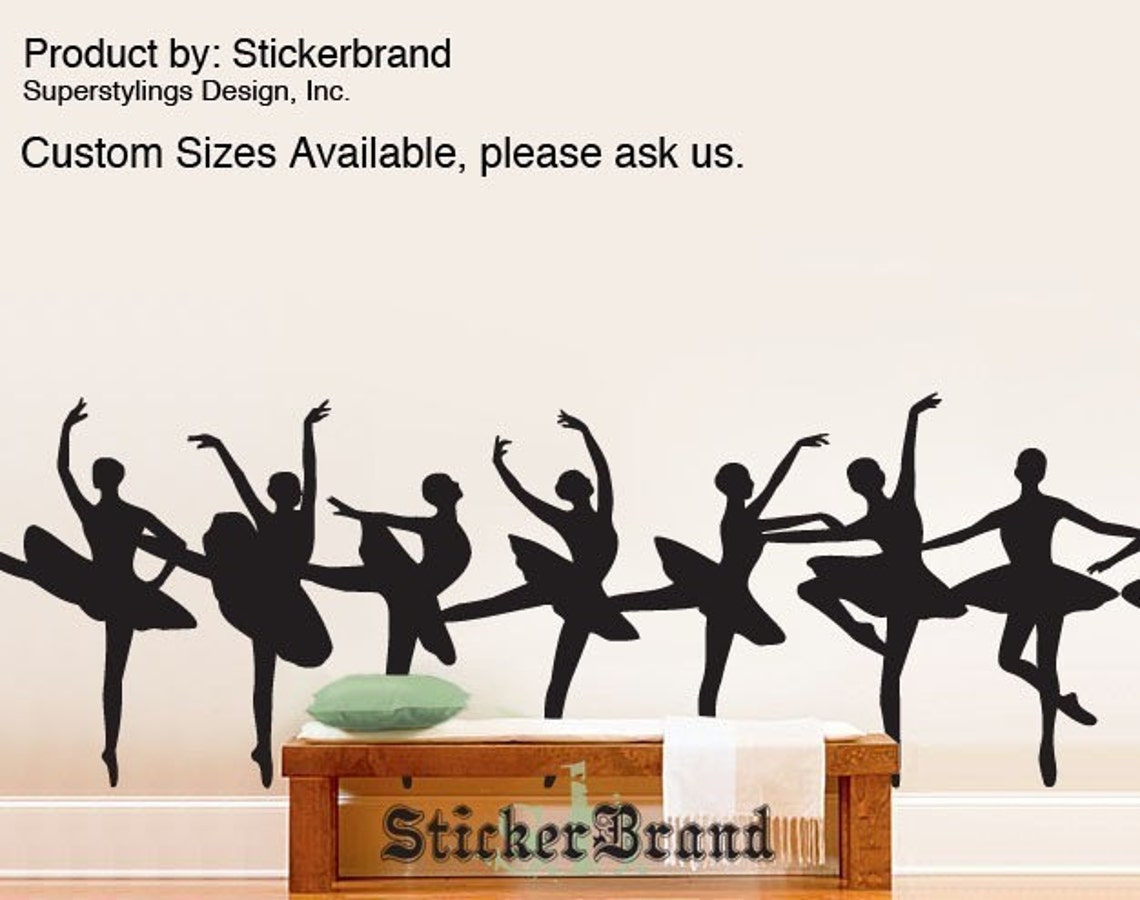 Vinyl Wall Decal Sticker Ballerina Dancers Ballet 378B Etsy
