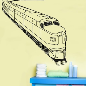 Vinyl Wall Decal Sticker Passenger Train OSAA214s
