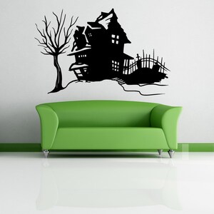 Vinyl mural autocollant autocollant Spooky House OSMB652s image 4