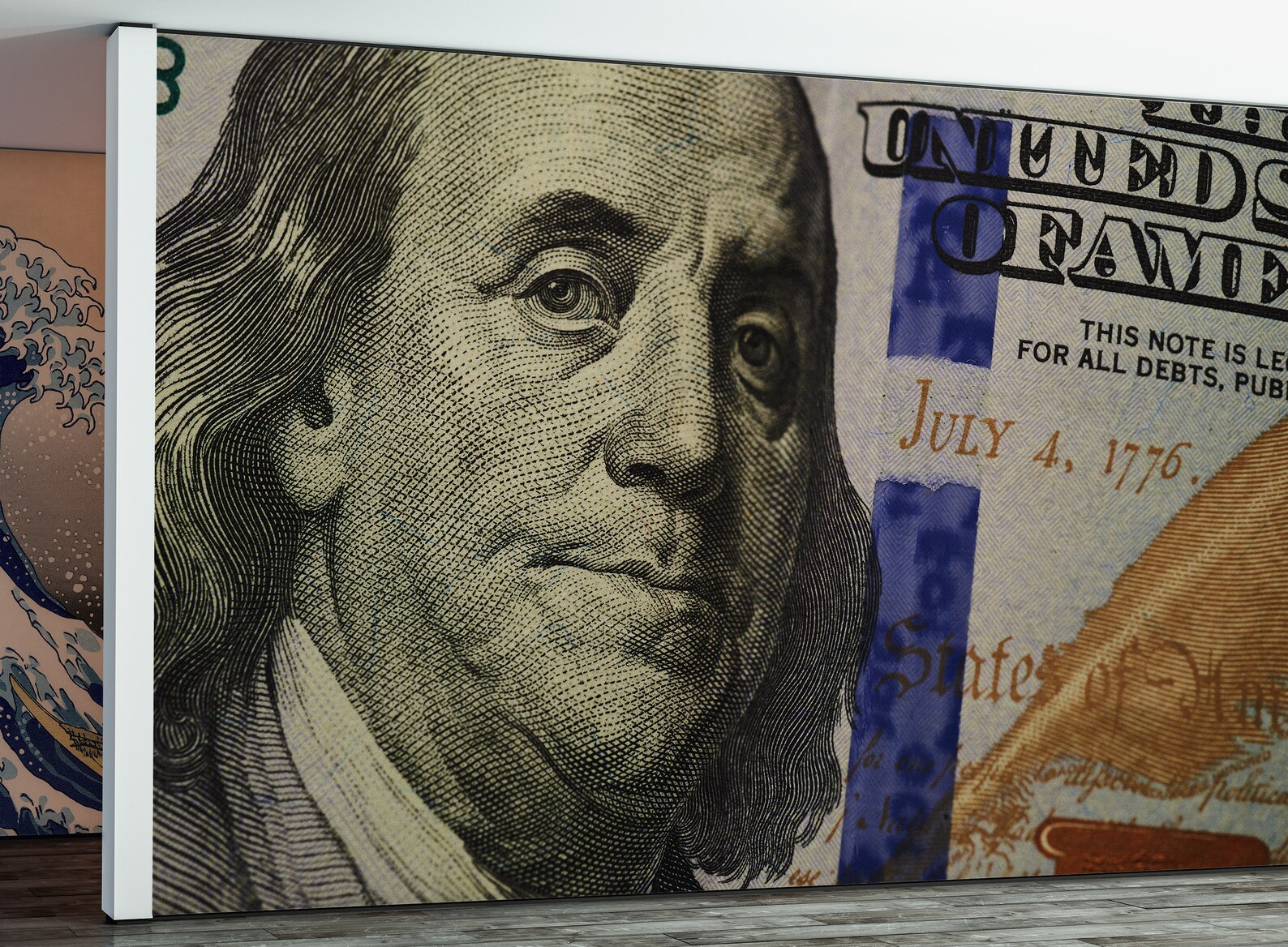 Benjamin Franklin 100 Dollar Bill Wall Mural. Peel and Stick - Etsy