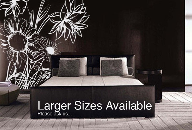 Vinyl Wall Decal Sticker Sunflower 305B