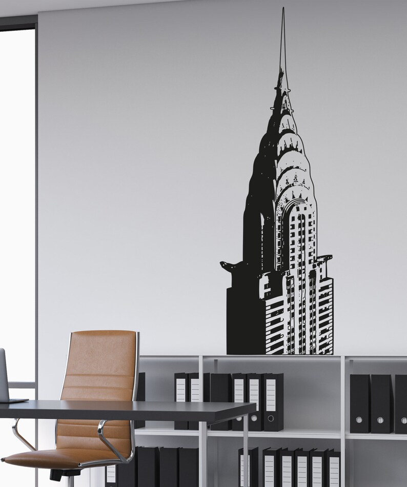 Chrysler Building NYC New York City Vinyl Wall Decal Sticker. Skyscraper Theme Decor. OS_AA232 image 3