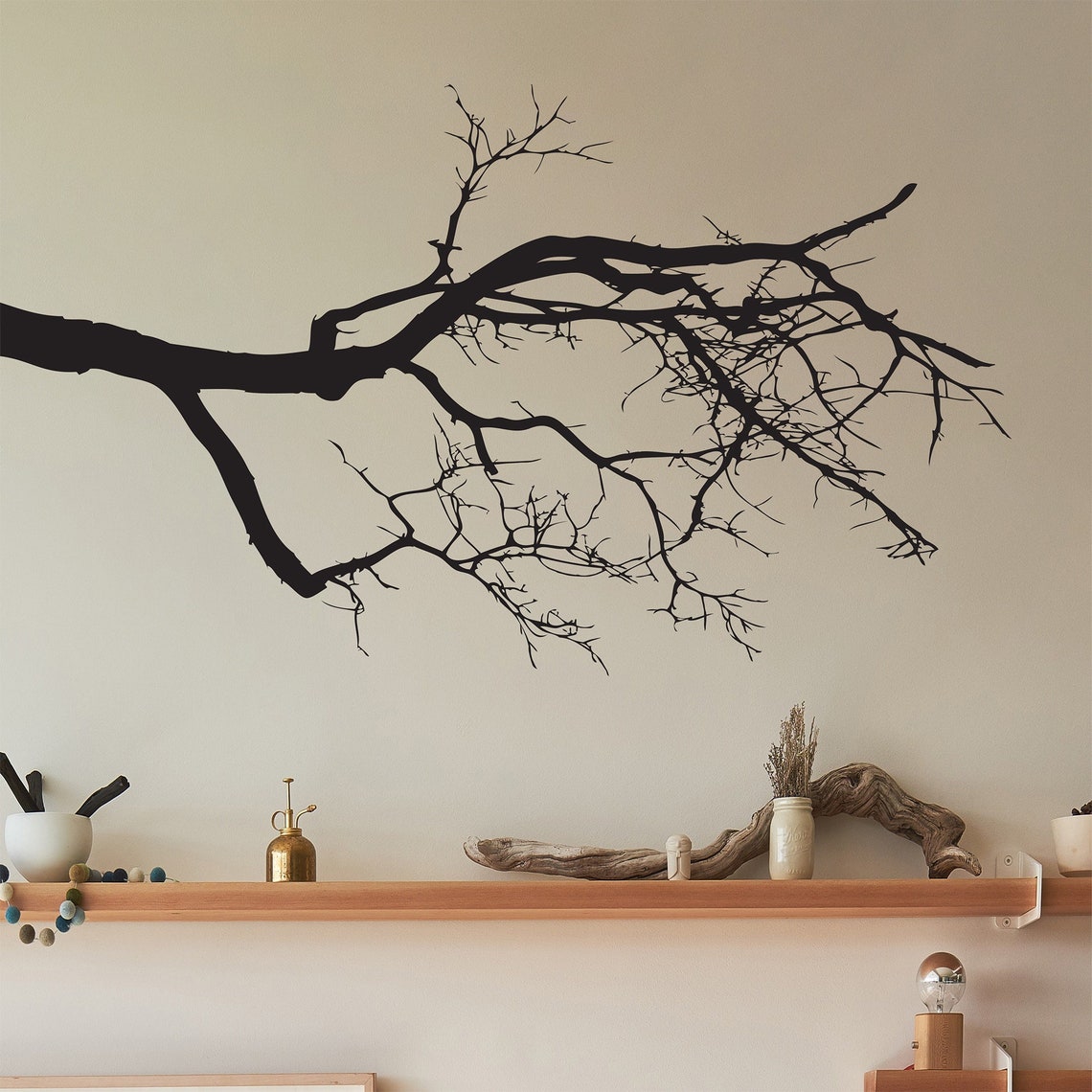 Sticker Try Branch Support Tree Top Branches Vinyl Wall Decal Sticker for Your Bedroom Wall Decor ...