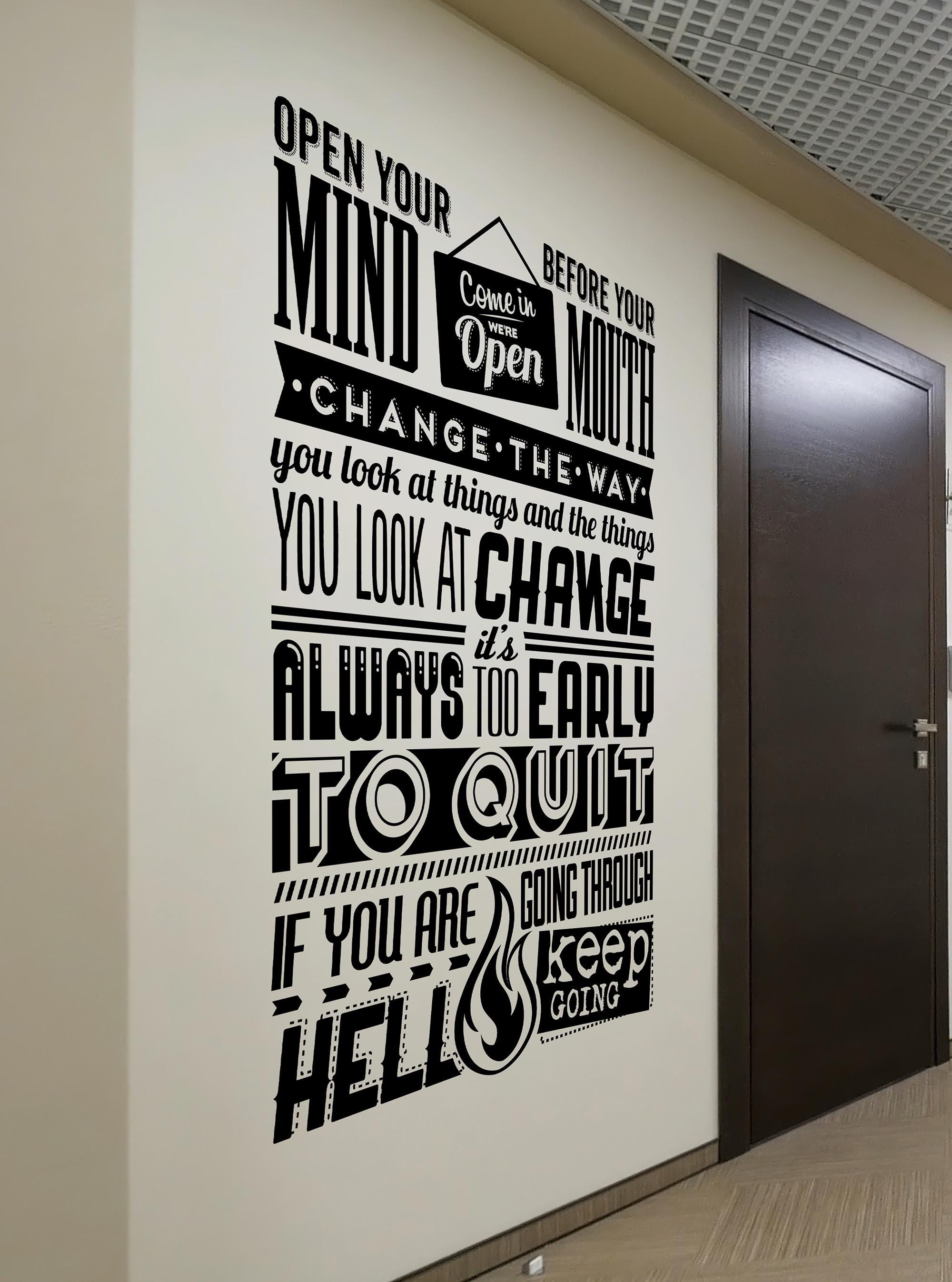Motivational Quotes Wall Decal Sticker Set. Inspirational Success Quote ...