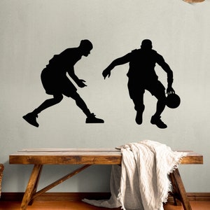 Basketball Wall Decal Sticker. Team Sports Room Decor, Game Room Wall Art, Basketball Enthusiast, Basketball Coach Gift Idea. OS_AA1185 image 2