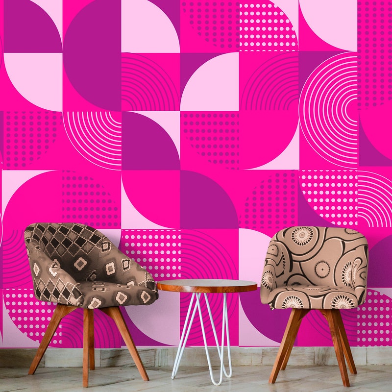 Image showcasing Geometric Wall Mural - Etsy