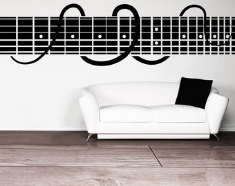 Music Room Decor. Gift for Musician. Classroom Wall Decal Decor. Decorative Guitar Chords Vinyl Wall Decal Sticker. #OS_MB889