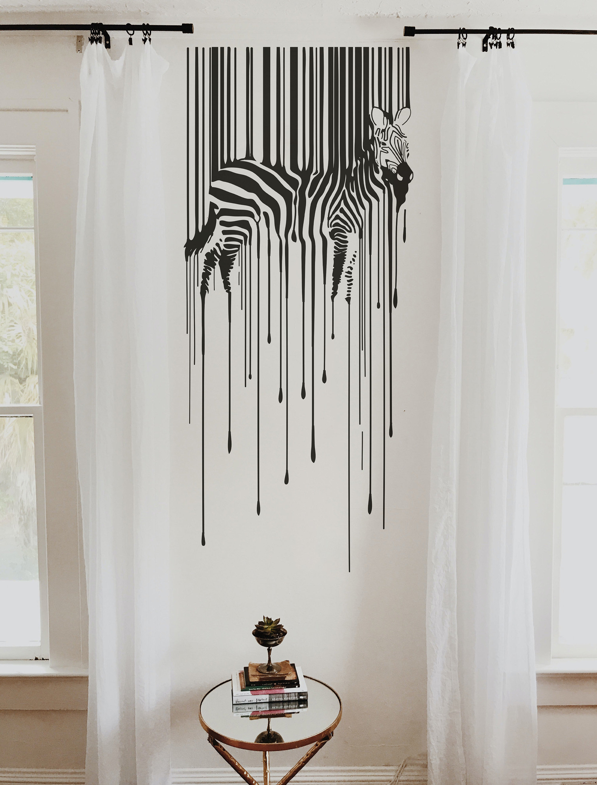 Zebra Wall Decal Sticker. Office Wall Decor. Bedroom Decor. Kid's Room ...