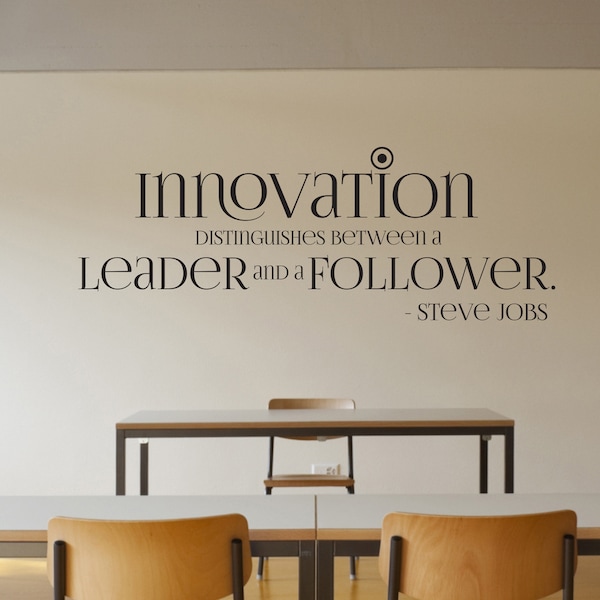 Steve Jobs Motivational Quote Wall Decal for Office. Leadership, Visionary Quote. Inspirational Quote Wall Sticker. #OS_DC510