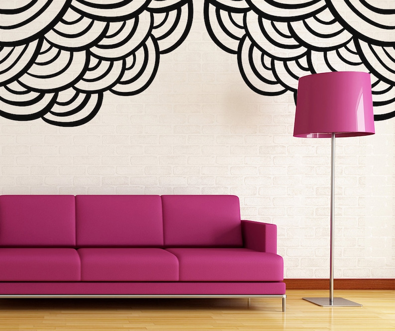 Vinyl Wall Decal Sticker Abstract Circle Corners OSMB1177B