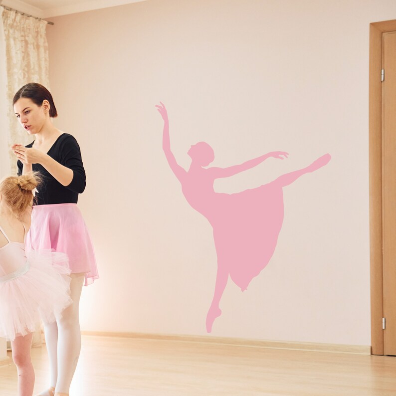 Ballerina Wall Decal Sticker. Dance Studio Wall Art. Girls Room Decor. Ballet Theme Art. Dance Classroom Wall Decor. 6641 image 2