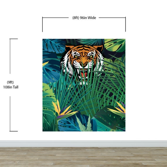 Photographic Wallpaper Vlies Tiger Vinyl Wall Snowy Pines | Fotomurales Decorative | Photographic Wall | Mural |vinilo Decorative 150 X 100 Cm - View #7