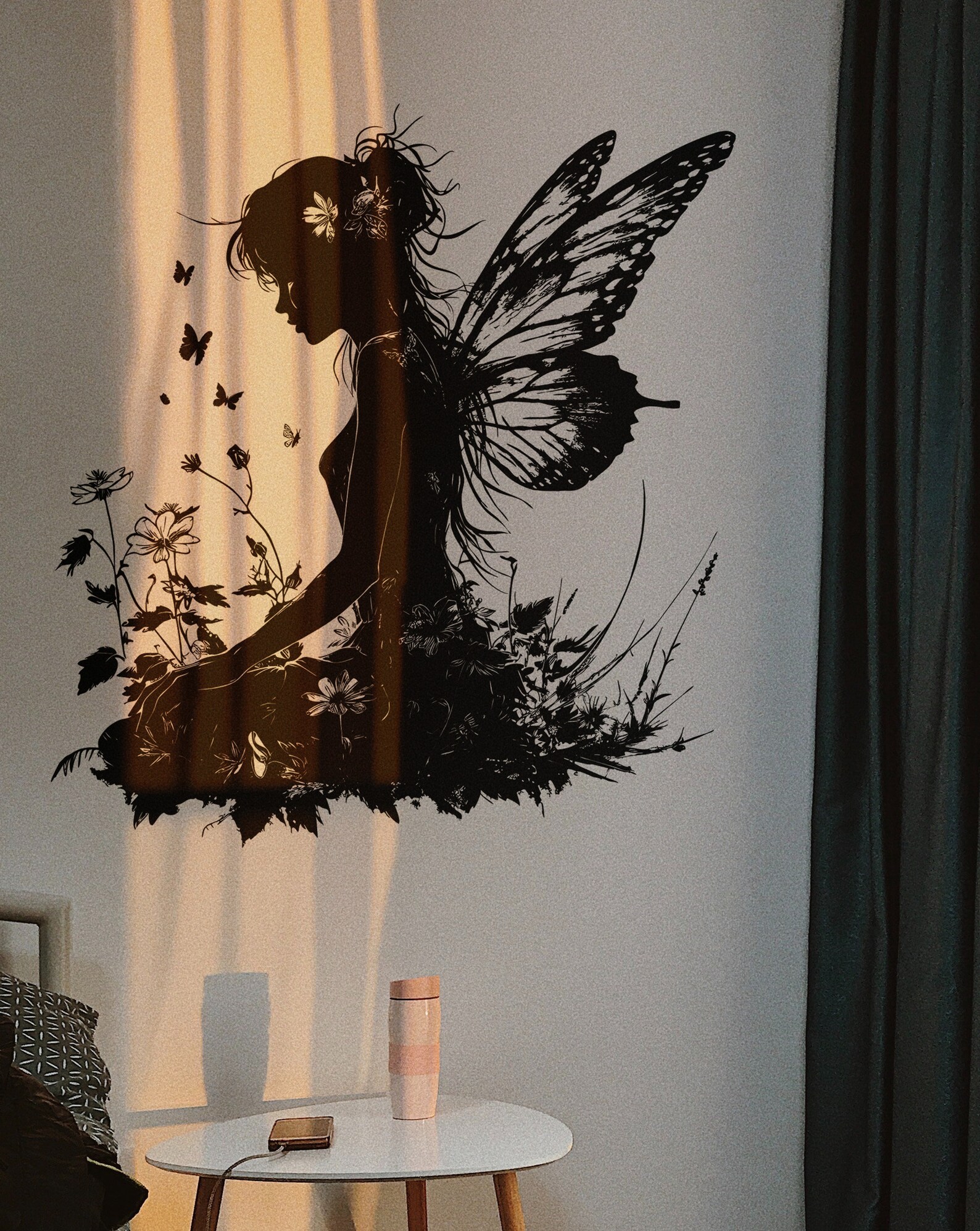 Fairy Wall Decal Sticker. Fairy Wings. Fantasy Theme Decor. Fairy Tale ...