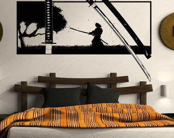 Vinyl Wall Decal Sticker Samurai Katana 5299B