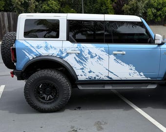 Truck Mud Splash Vinyl Car Graphic Sticker. Set of 2. Overland Mountains Decal. Colorado, Tundra, Tacoma, Frontier, Titan, Bronco, Ram #7114