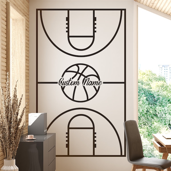 Basketball Wall Stencils Etsy