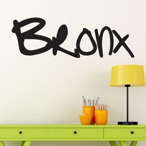 Bronx NYC Wall Decal Sticker. Bronx Graffiti Wall Decal. NYC, New York City Theme Decor. Kid&#39;s Room Decor.  Office Decor. #T107