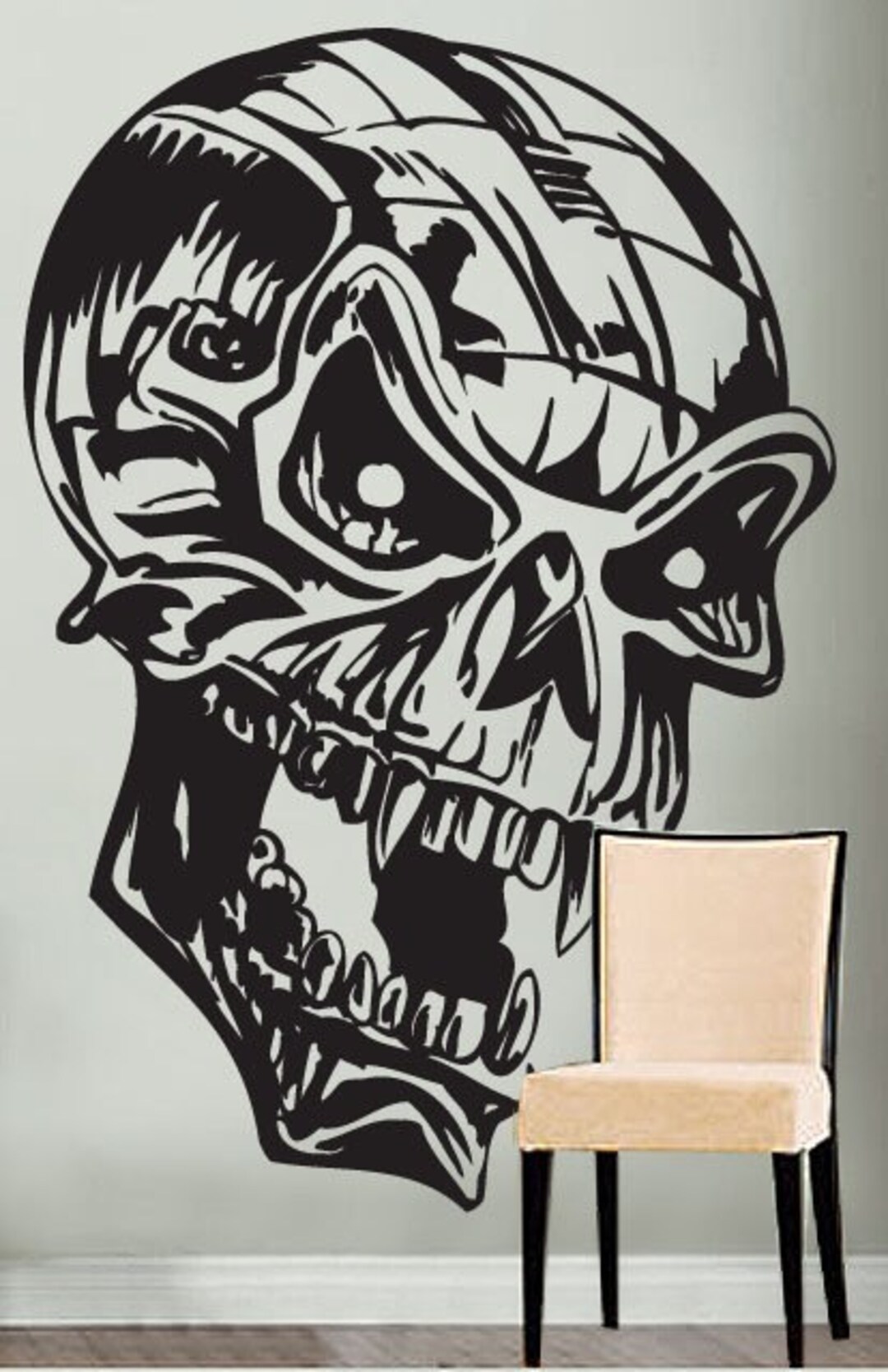 Vinyl Wall Decal Sticker SKULL HEAD 266 Etsy