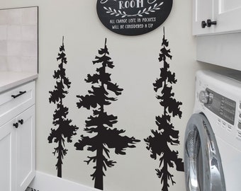 Large Tree Wall Decal, Forest Wall Decal, Large Forest Wall Decal, Kids Wall Decal, Nursery Room Wall Decal. Tree Wall Sticker. #186