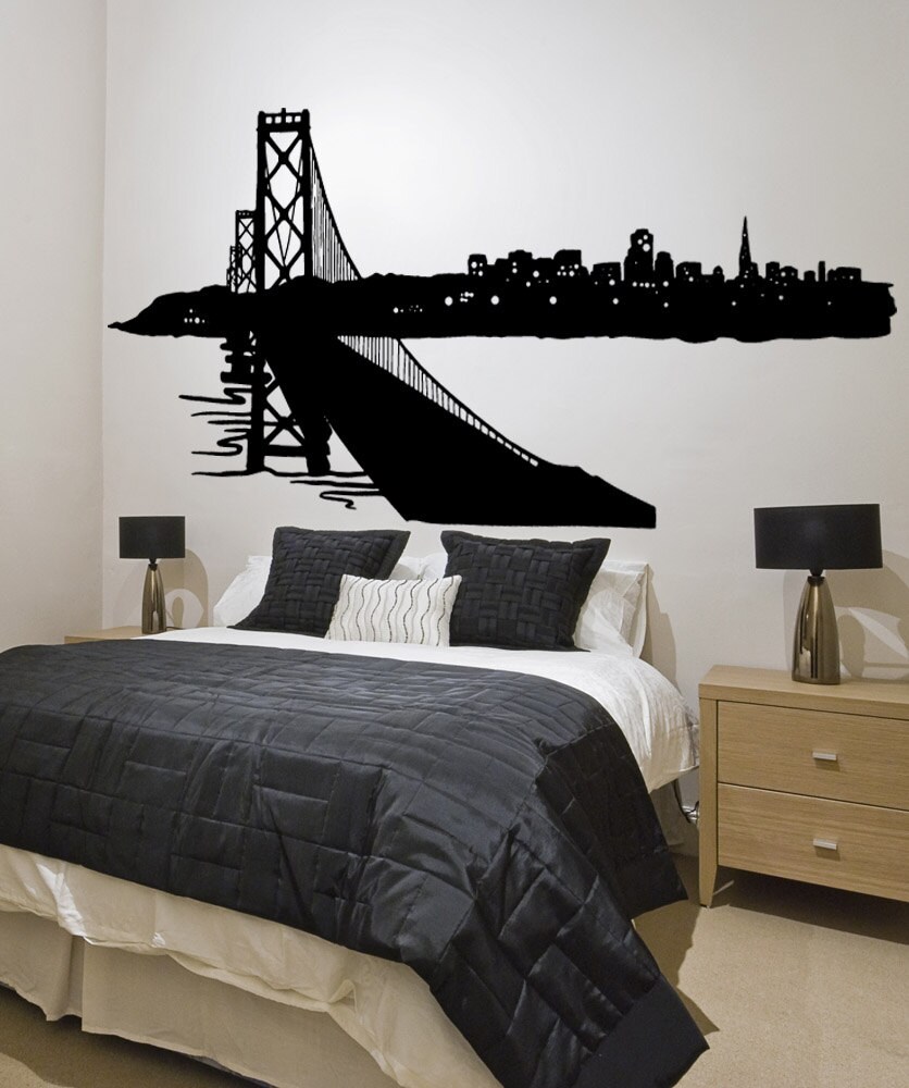 Vinyl Wall Decal Sticker City Skyline Osmb615s - Etsy