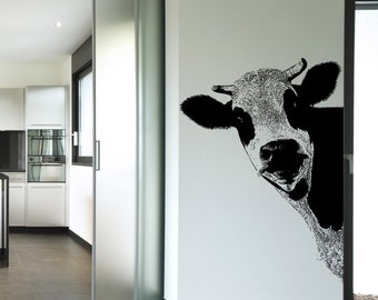 COW FRIDGE FREEZER COW MOO COW Vinyl wall art sticker decal 