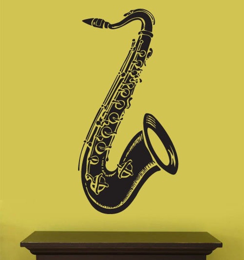Vinyl Wall Decal Sticker Saxophone Instrument Sax 204 Etsy