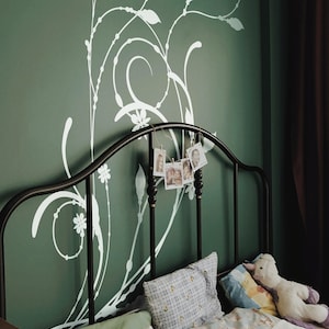 Shower Glass Decal Sticker. Bedroom Flower Decal Sticker. Floral Closet ...