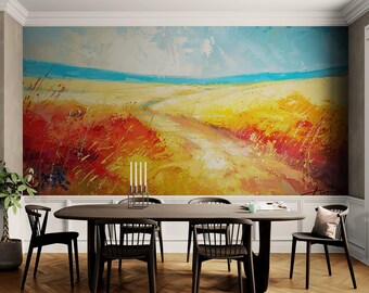 Abstract Coastal Beach Dune Wall Mural Peel and Stick Wallpaper for Living Room, Bedroom, Bathroom, Beach House, Coastal Decor. #7078