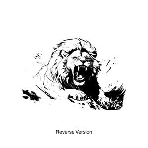 Roaring Lion Wall Decal Sticker. Motivational Jungle King Vinyl Art for ...