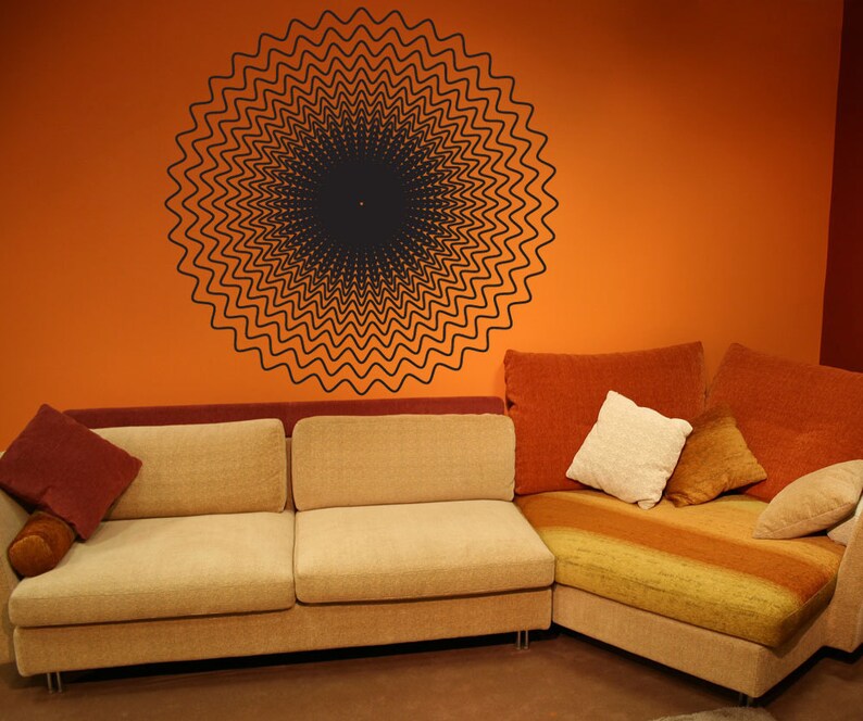 Vinyl Wall Art Decal Sticker Optical Illusion Circle Osdc770s Etsy