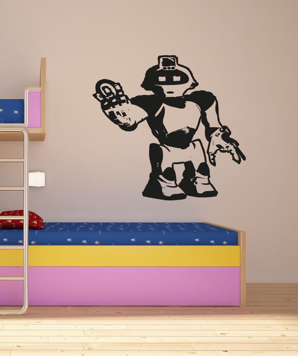 Vinyl Wall Decal Sticker Robot Osaa199s Etsy