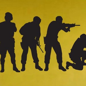 Vinyl Wall Decal Sticker Military Swat Team Army Men 210