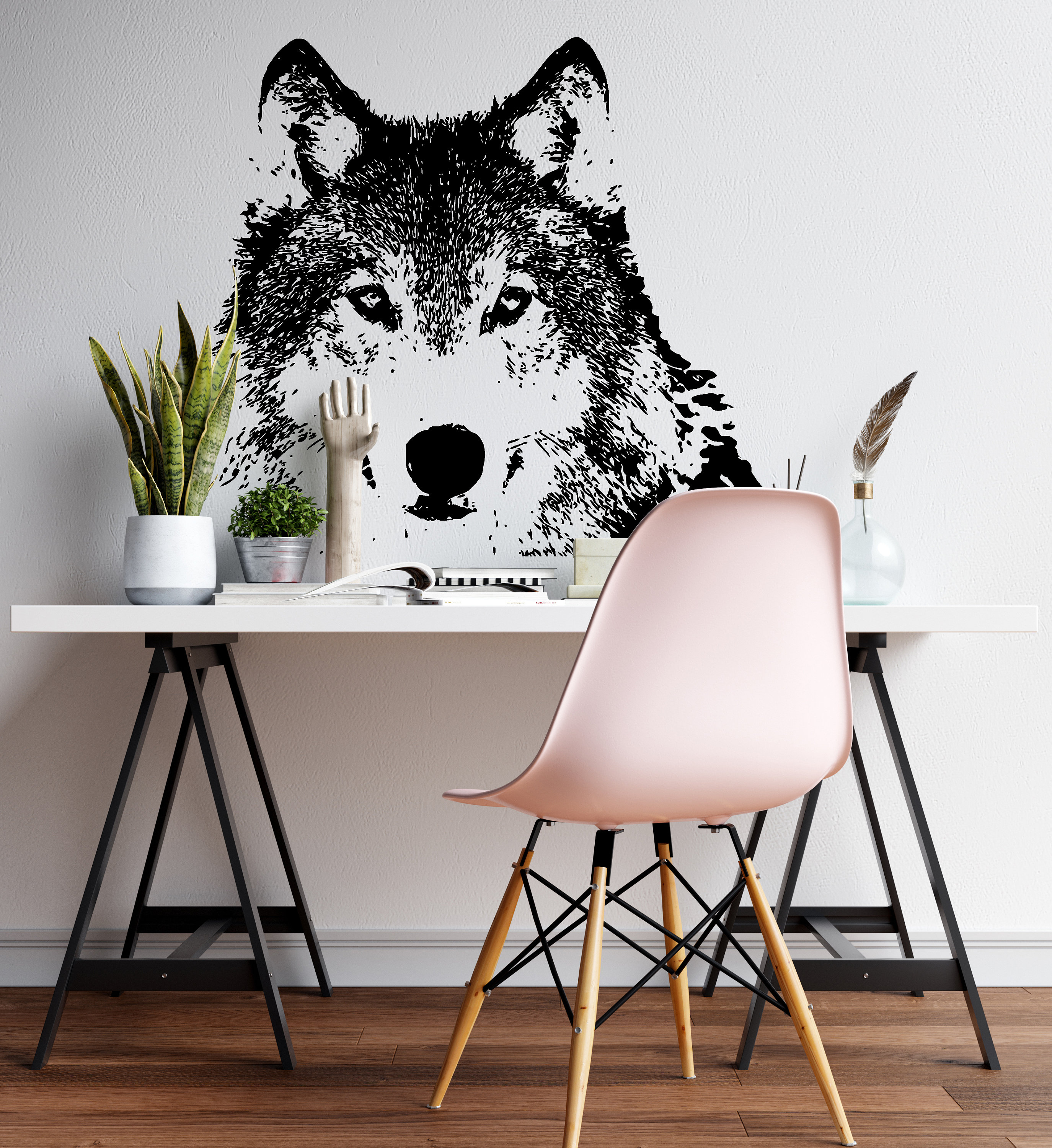 Wolf Wall Decal Sticker. Wildlife Sticker for Kid's Room Wall Art Decor ...