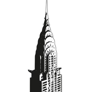 Chrysler Building NYC New York City Vinyl Wall Decal Sticker. Skyscraper Theme Decor. OS_AA232 image 4