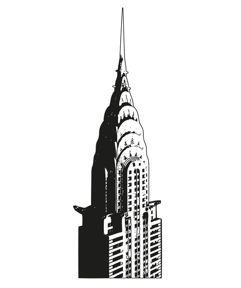 Chrysler Building NYC New York City Vinyl Wall Decal Sticker. Skyscraper Theme Decor. OS_AA232 image 4