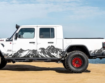 Mountain Truck Graphic Decal. Overland Vinyl Decal for Gladiator, Tacoma, F-150, Sierra, Tundra, Bronco, Colorado Truck. #7085